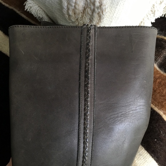 *SALE* Gun Metal Gray Braided Stacked Boot - Picture 5 of 6